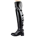Leather Low Heel Over The Knee Boots With Zipper / Bowknot Party / Evening Shoes