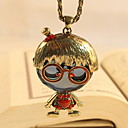 vendimia de la mujer gafas lindo collar
