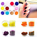 12-Colore di seta velluto polvere scintillio Nail Arte contemporanea