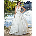 Ball Gown Halter Satin Wedding Dress