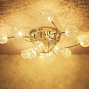 20W G4 12-light Iron Flush Mount Light with Aluminum Shades
