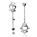 Women's 925 Silver Mascot Baby Pendant Studs