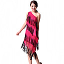 Performance Dancewear Chinlon with Tassels Latin Dance Dress