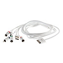 AV Component Cable with USB Port for iPad, iPhone 4/4S and Others