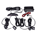 Sistema di parcheggio con 4 radar + scatola di comando + Display a LED, Nero