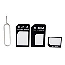 3-in-1 SIM-kaart adapter en Eject Pin voor iPhone 5, iPhone4 en 4S (verschillende kleuren)