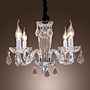 Candle Featured Crystal Chandeliers with 4 Lights