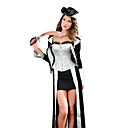 Sexy Black and Silver Lace and PU Pirate Dress(3 Pieces)