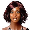 Short Curly Black With Red Wine Hair Wig