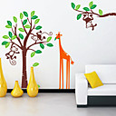 Children's Monkey Giraffe Wall Stickers