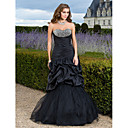 Trumpet/ Mermaid Sweetheart Floor-length Taffeta And Tulle Evening Dress