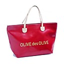 de las mujeres de cuero rojo satchel (45 * 12 * 21 cm)