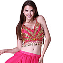 Prestatie Dancewear chiffon met pailletten en munten Belly Dance Top meer kleuren