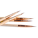 6PCS Synthetic Hair Nail Art Brushes With White Handles