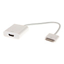 Câble Adaptateur HDMI Femelle Vers Mâle 30-Pin pour iPad, iPhone 4/4S et Autres