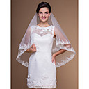 Beautiful One-tier Elbow Wedding Veils With Lace Applique Edge (More Colors)