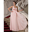 Sheath/Column One Shoulder Floor-length Chiffon Evening Dress
