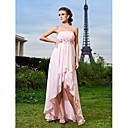 Sheath/Column Spaghetti Straps Asymmetrical Chiffon Evening Dress