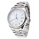 paar stalen analoge mechanische kalender paar horloges (zilver)