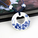 las mujeres pintura collar colgante de cerámica