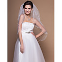 2 Layers Elbow Wedding Veils With Cut Edge (More Colors)