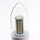 E27 7W 120x3528 SMD 580-630LM 5500-6500K Natural White Light LED kaars lamp (220-240V)