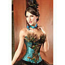 Charming Lace and Acrylic Strapless Peacock Corset(A Set)