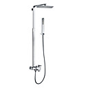 Contemporary Single Handle Adjustable Height Shower Faucet-Chrome Finish