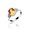 Charming Sterling Silver Citrine Ring(2.6 carat)(8*10mm)