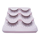 3Pair Noir fibre cils cils Vente Hot faux