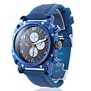 Men's Silicone Analog Quartz Wrist Watch (Blue)