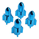 Rocket Style bandventielen Decration Cap voor in de auto (assorti kleur ,4-delig)