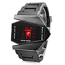 V Edition Men's Silicone Style Blue LED Wrist Watch with Date Function (Black)