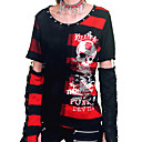 Stripes And Net Punk Lolita Sweater With Removable Sleeves(2 Pieces)