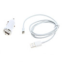 Cable de Carga y Adaptador de Coche con USB para iPhone 5