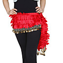 Dancewear Satin With Coins Performance Belly Dance Hip Scarf For Ladies More Colors
