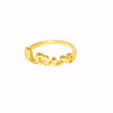 Gold Plated Love Pattern Alloy Ring
