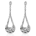 Elegante aleación de cristal Pendientes Chandelier irregulares