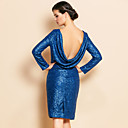 TS Sexy Cowls Backless Sequin Sheath Dress