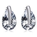 Gorgeous platinados Aretes de cubic Zirconia Stud