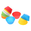 diy cottura in silicone colorato torta tazze stampi (12-pack)