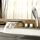 Robinet de baignoire Style contemporain à cascade avec douche à main - finition Chrome