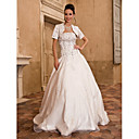 Ball Gown Strapless Floor-length Wedding Dress With Satin Wrap
