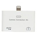 2 in 1 Lightning USB Camera Connection Kit SD TF Card Reader for iPad Mini and iPad 4 (White)