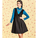 TS VINTAGE Bow Tie Swing Tweed Vest Dress