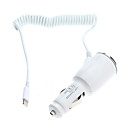 Cigarro carro movido adaptador USB com cabo de carregamento para o iPhone 5