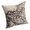 antiguidade europa mapa algodão / linho fronha decorativo