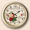 18.5" Paris Flower Metal Wall Clock