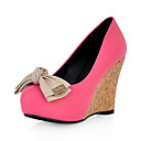 Leatherette Wedge Heel Closed Toe With Bowknot Party / Evening Shoes(More Colors)
