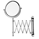 Round 8-inch Pull Out Wall Mount Chrome Finish Cosmetic Mirror